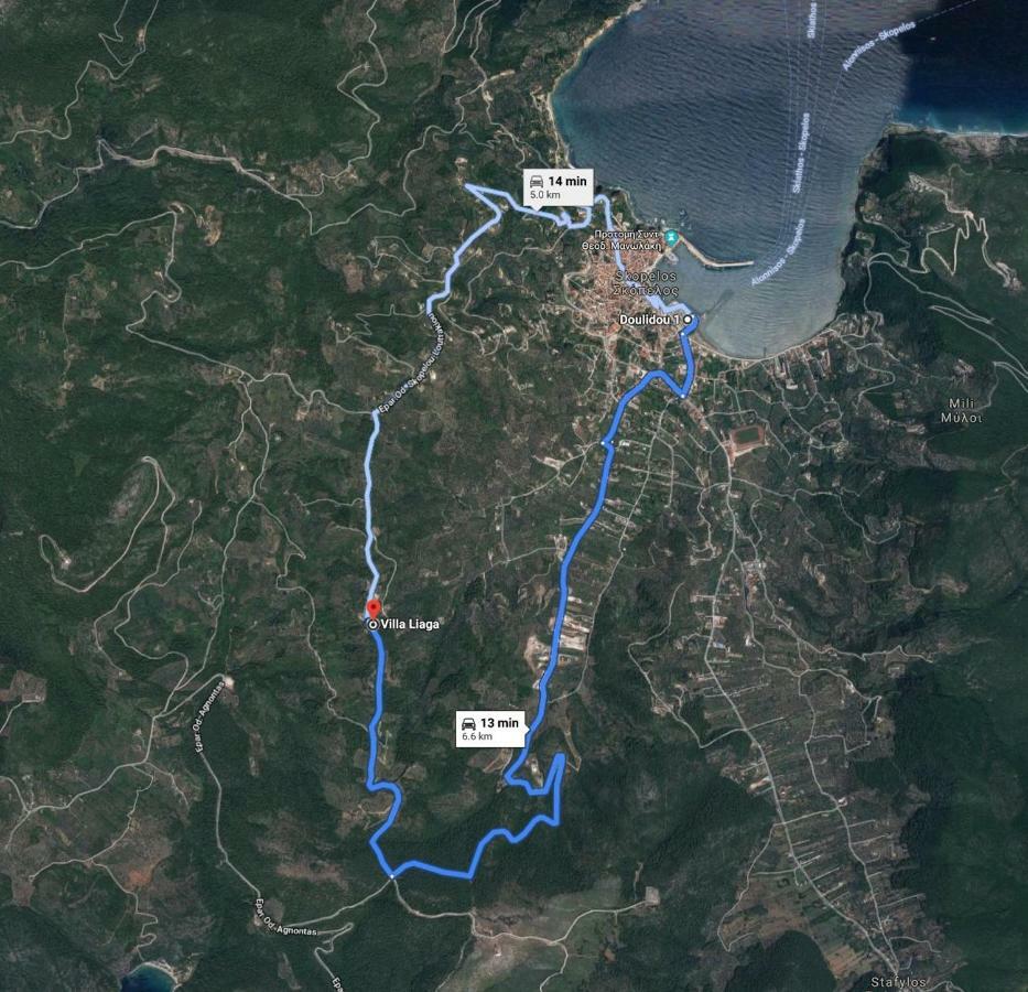 Liagka Villa Skopelos Town Bagian luar foto